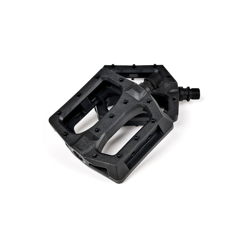 Camo black SALTPLUS STEALTH SEALED PEDALS with large platform and replaceable body.
