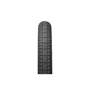 SALTPLUS STING TIRE black 20-inch BMX tire with smooth center and aggressive knurl tread pattern for all-surface grip