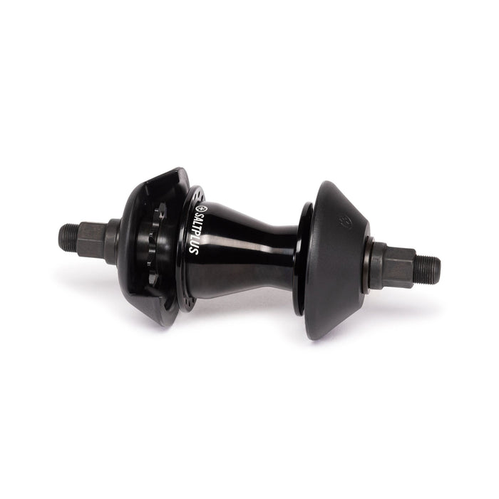 SALTPLUS TRAPEZ cassette hub, oil slick color, 9t driver, 36h spoke holes, SDS drive system, includes nylon hub guards.