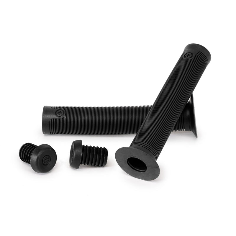 SALTPLUS XL GRIPS in black with push-in bar ends, super soft VEX Kraton rubber, flangeless and flanged options.