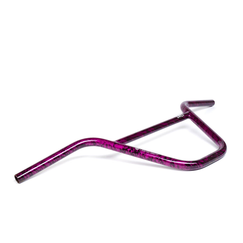 SALT PRO 2 Piece Handlebar in Purple Splatter finish, made of full seamless chromoly with 9" height.