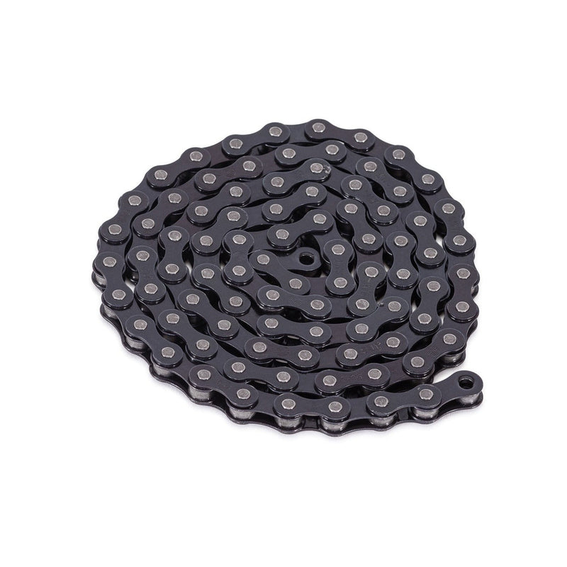 BMX single-speed SALT AM chain with heavy-duty steel links, black and silver.