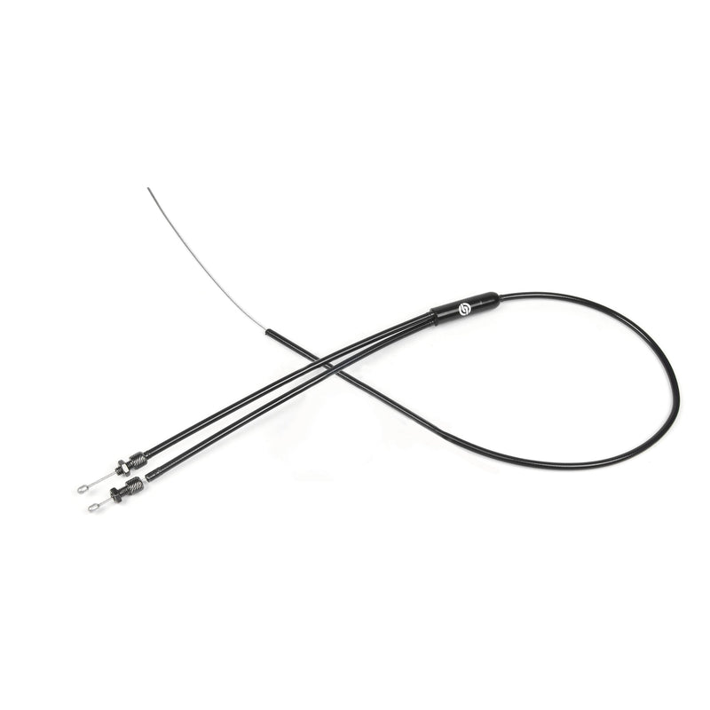 Black SALT AM Lower Rotor Cable, 970mm, poly-slip coated stainless slick inner cable.