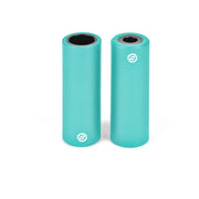 SALT AM nylon pegs for BMX, 4.5-inch length, steel core, turquoise, pair.