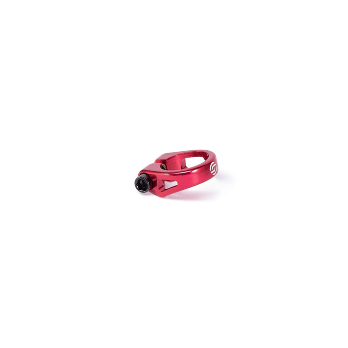 SALT AM seat clamp in red lightweight alloy with one bolt design for 25.4mm seat posts