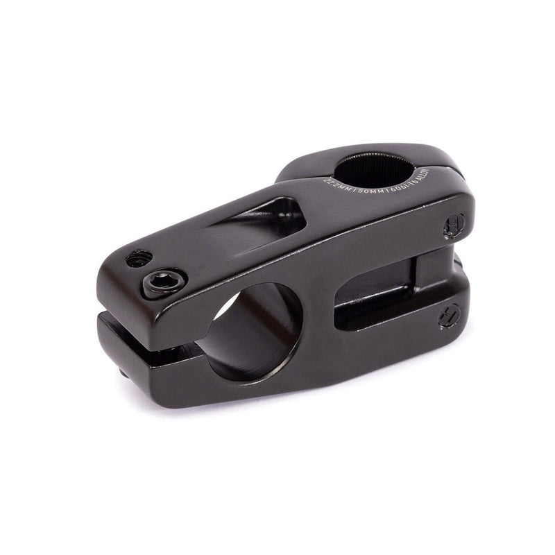 SALT COMP Toploader Stem, black alloy, 26mm rise, 50mm reach, mid loading design.