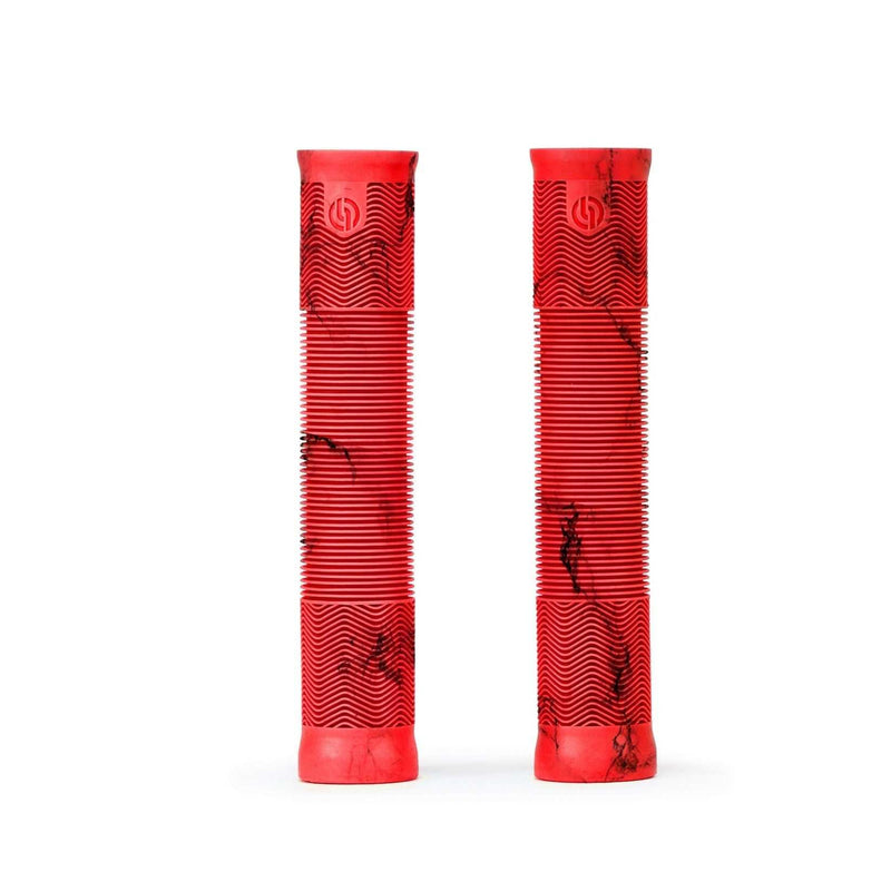 SALT EX GRIPS, red marble color, soft compound kraton, 154mm length, 28mm diameter, flangeless design.