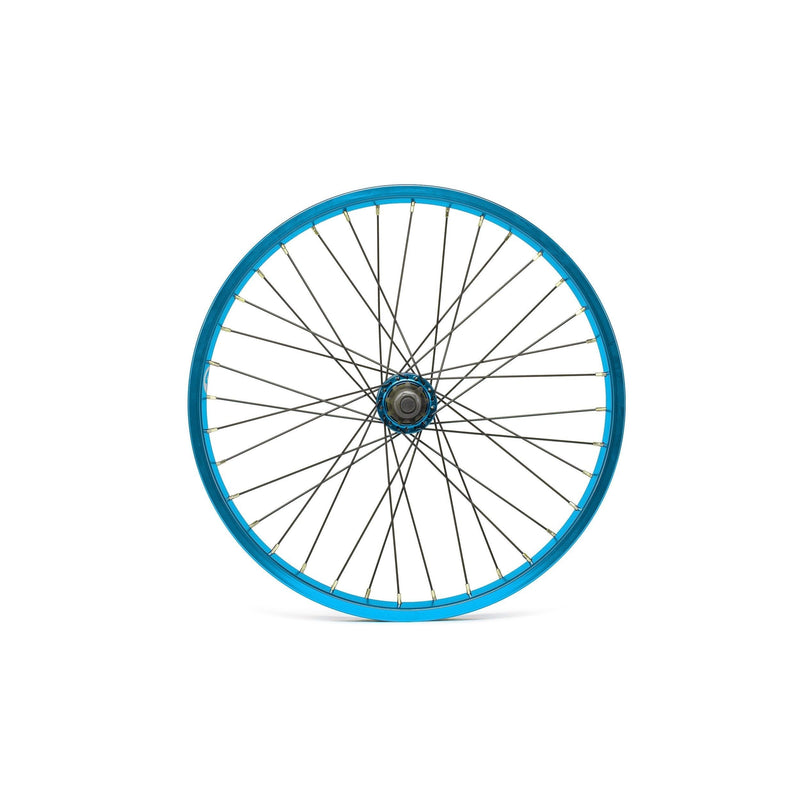 SALT EVEREST CASSETTE rear wheel with SALTPLUS summit double wall rim in blue.