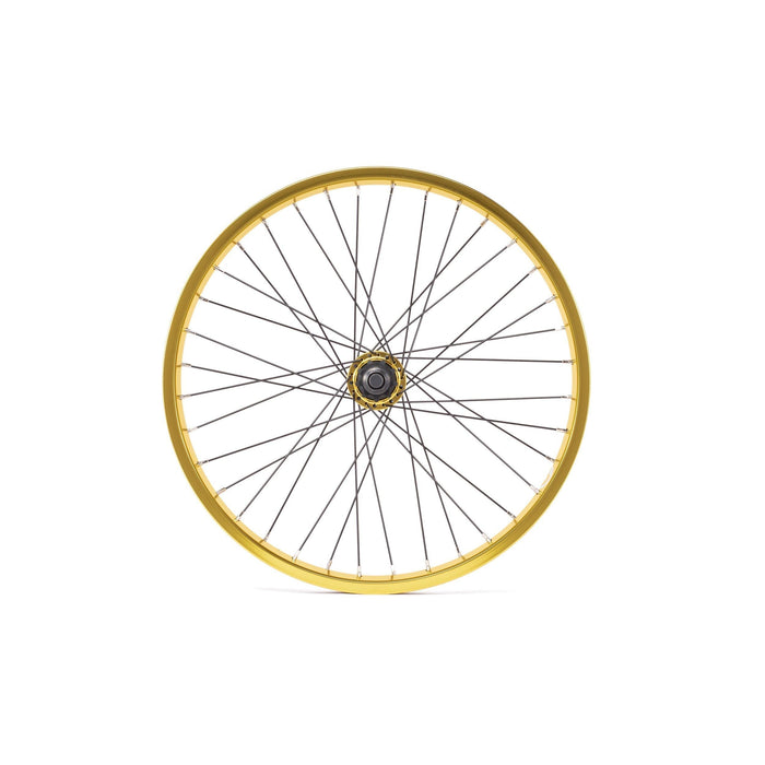 SALT EVEREST cassette rear wheel with gold rim and sealed hub, 36 spokes.