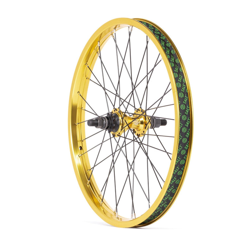 SALT EVEREST cassette rear wheel with gold SALTPLUS Summit double wall rim and sealed hub with 9t driver