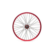 SALT EVEREST CASSETTE rear wheel with red SALTPLUS summit double wall rim and sealed hub.