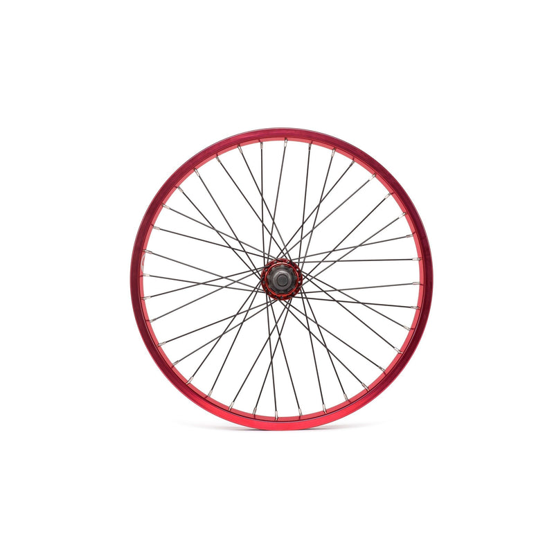 SALT EVEREST CASSETTE rear wheel with red SALTPLUS summit double wall rim and sealed hub.