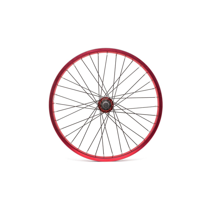 SALT EVEREST CASSETTE rear wheel with red SALTPLUS summit double wall rim and sealed hub.