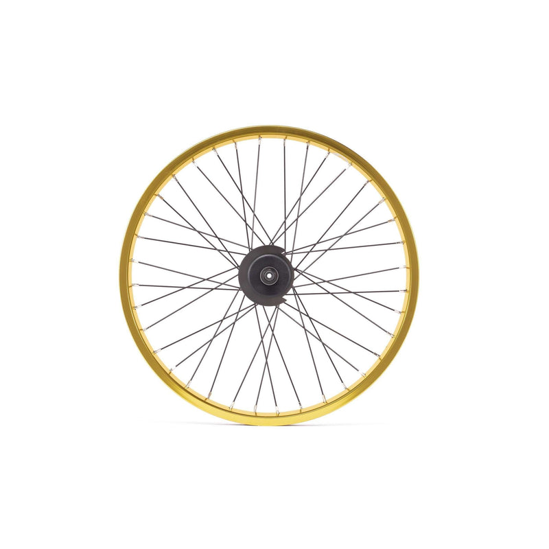 Salt Everest Freecoaster rear wheel with gold SALTPLUS Summit rim, featuring fully sealed hub and nylon hub guards.