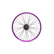 Salt Everest Freecoaster rear wheel with purple double wall rim and nylon hub guards.