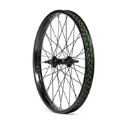 SALT EVEREST FRONT WHEEL with 36mm SALTPLUS Summit rim and sealed front hub, black with green graphics