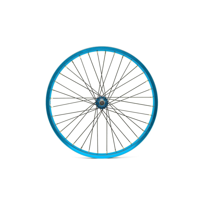 SALT EVEREST FRONT WHEEL with blue 36mm wide Summit rim and sealed front hub for BMX bikes