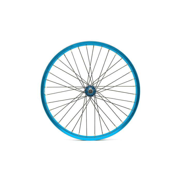 SALT EVEREST FRONT WHEEL with blue 36mm wide Summit rim and sealed front hub for BMX bikes