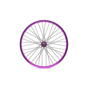 SALT EVEREST FRONT WHEEL with purple 36mm wide Summit rim and sealed front hub