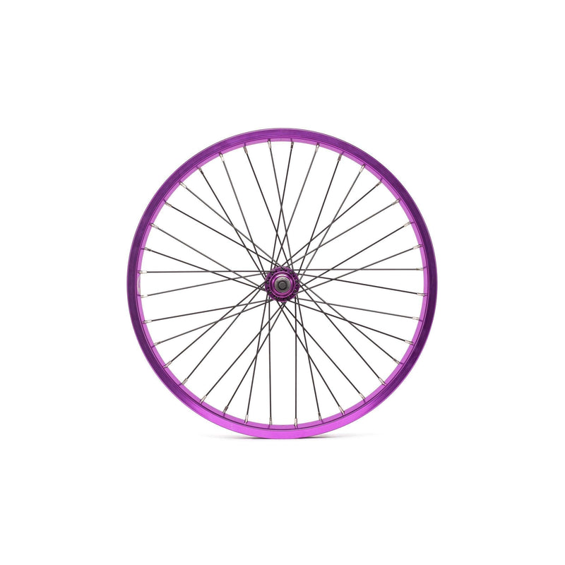 SALT EVEREST FRONT WHEEL with purple 36mm wide Summit rim and sealed front hub