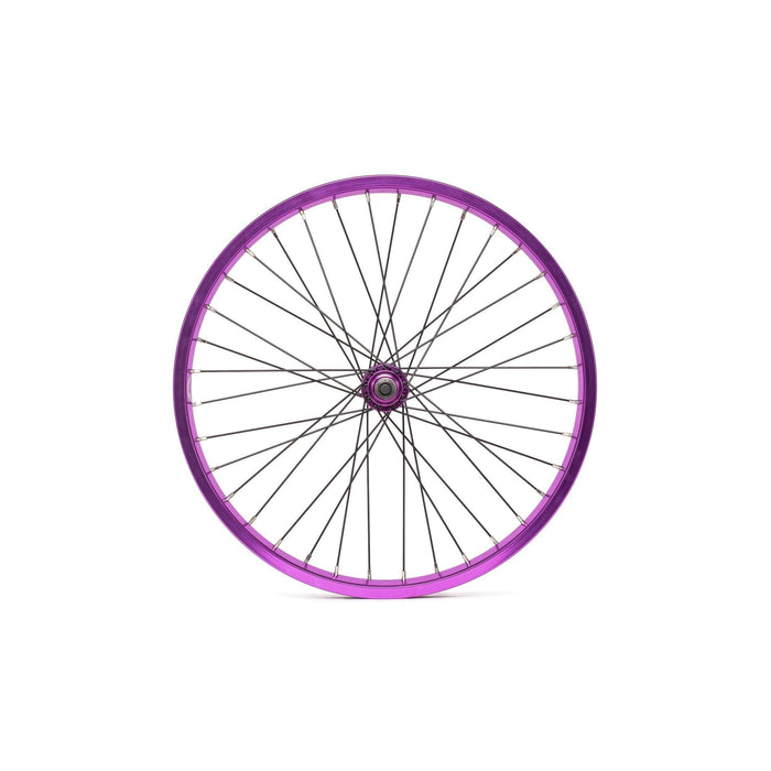 SALT EVEREST FRONT WHEEL with purple 36mm wide Summit rim and sealed front hub