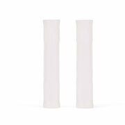 SALT EX GRIPS flangeless soft compound kraton in white, thin 28mm diameter, 154mm length, for wider bike handlebars.