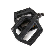BMX platform pedals for kids, black, nylon/fiberglass, Crmo axle.