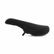 Black SALTPLUS PIVOTAL SEAT, embossed top cover with plastic bumpers, compatible with Pivotal seat posts.