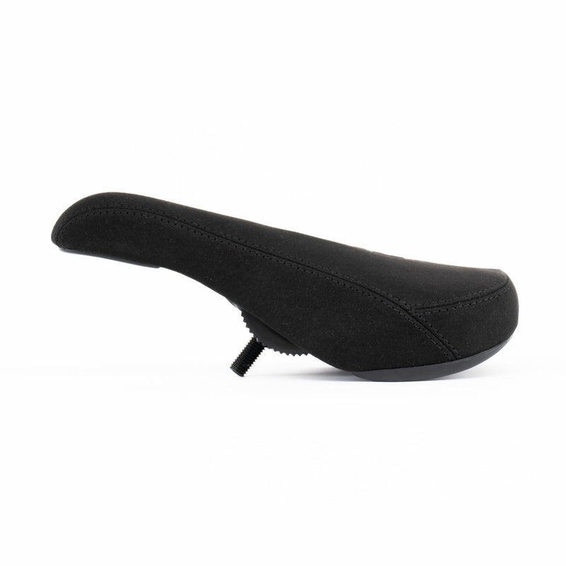 Black SALTPLUS PIVOTAL SEAT, embossed top cover with plastic bumpers, compatible with Pivotal seat posts.