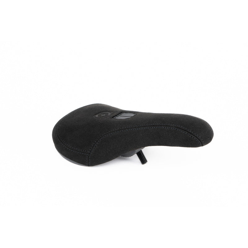 Black SALTPLUS PIVOTAL SEAT with embossed top cover, compatible with Pivotal seat posts.