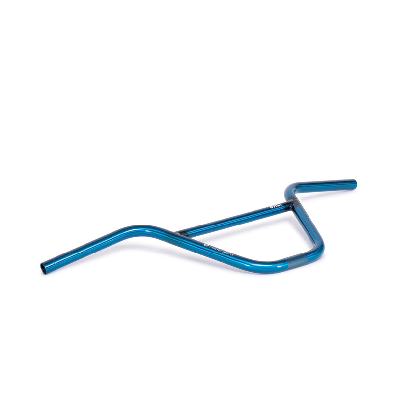 SALT PRO 2 PIECE HANDLEBAR in translucent blue, full chromoly, 9" rise, seamless design.