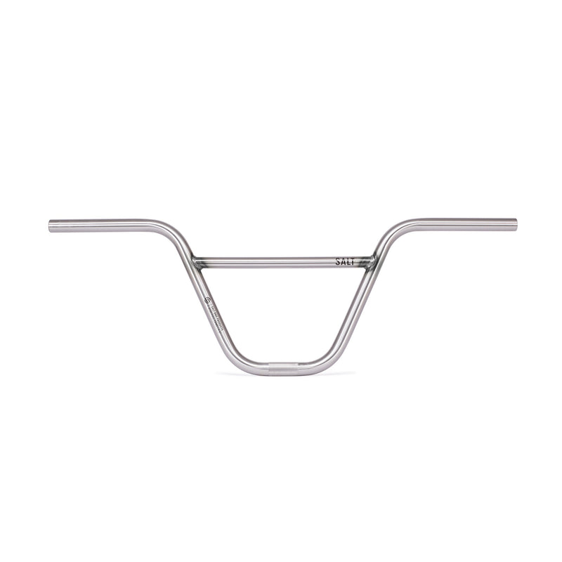 SALT PRO 2 piece chromoly BMX handlebar with 9-inch rise and 12° backsweep in chrome finish