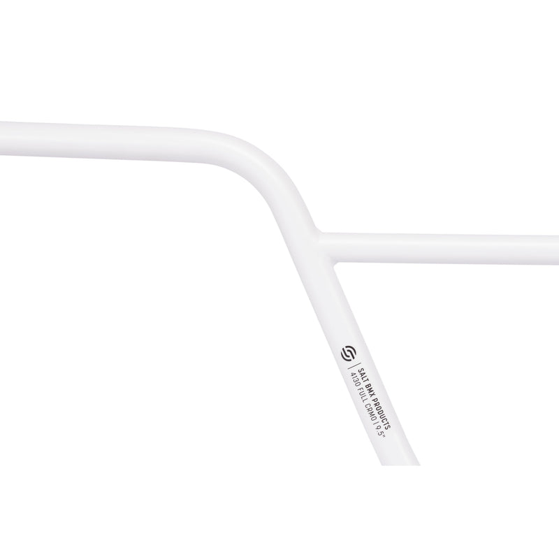 SALT PRO 2 Piece Handlebar in white, full chromoly, seamless finish.