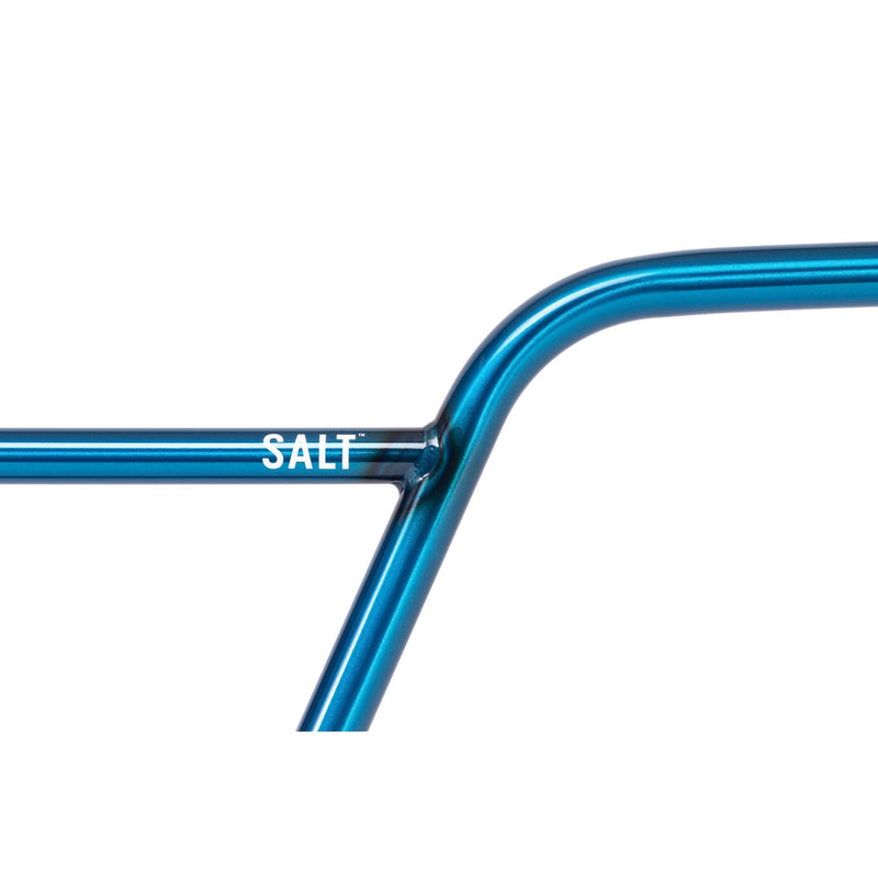 SALT PRO 2 Piece Handlebar in Translucent Blue, made of full chromoly with options for 9" or 9.5" rise.