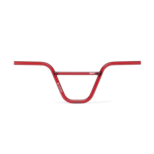 SALT PRO 2 PIECE HANDLEBAR in translucent red chrome, seamless chromoly, 9" or 9.5" rise.
