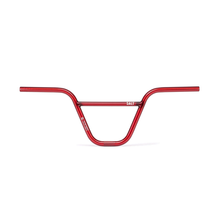 SALT PRO 2 PIECE HANDLEBAR in translucent red chrome, seamless chromoly, 9" or 9.5" rise.