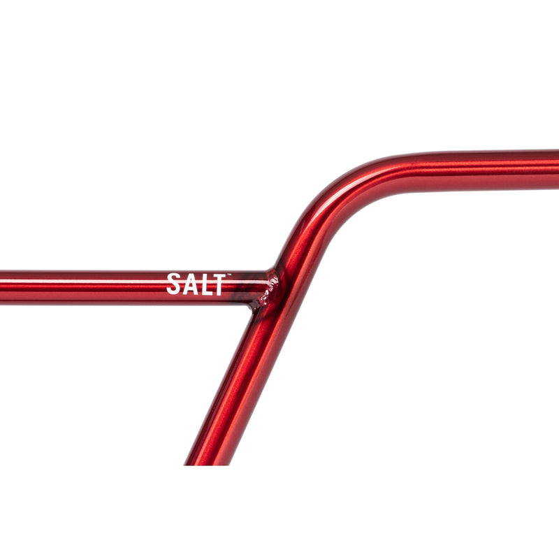 SALT PRO 2 Piece Handlebar in red, chromoly construction, available in various rise options.