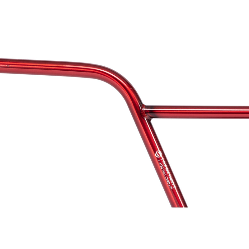 SALT PRO 2 PIECE HANDLEBAR in translucent red, full chromoly, 9" rise option.