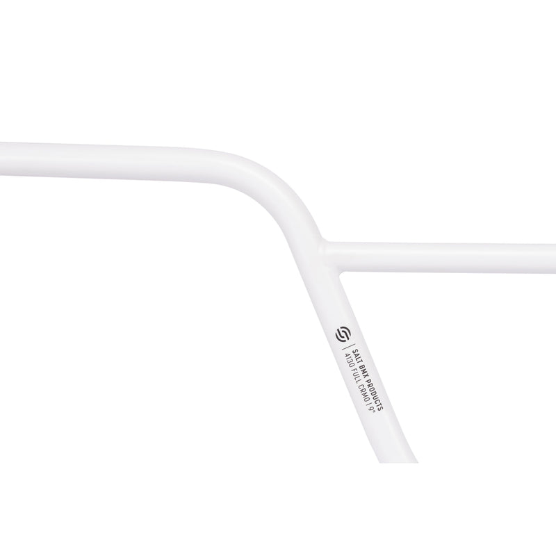 SALT PRO 2 Piece Handlebar in white, durable chromoly construction, seamless design.