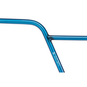 SALT PRO 4 PIECE HANDLEBAR in translucent blue, full chromoly, 9.5" height.
