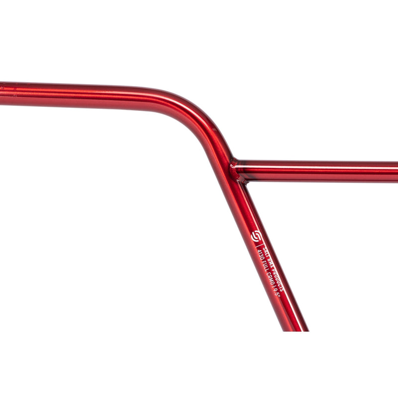 SALT PRO 4 Piece Handlebar in Translucent Red, chromoly construction, 9" or 9.5" rise options.
