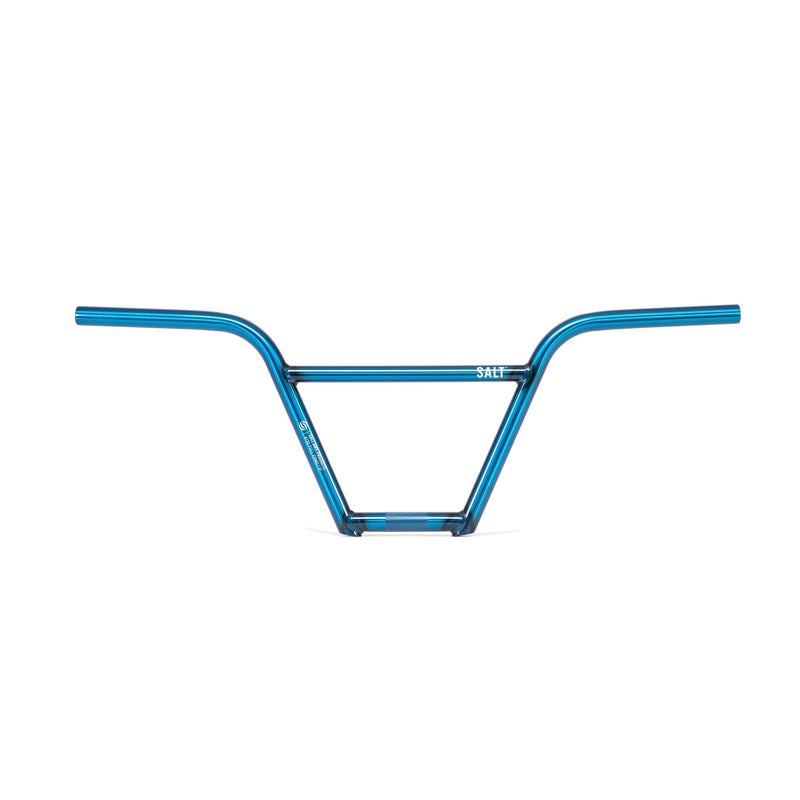 SALT PRO 4 Piece Handlebar in Translucent Blue, seamless chromoly with 9" height, 29.5" width.