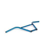SALT PRO 4 PIECE HANDLEBAR in translucent blue, full chromoly, 9.5" height.