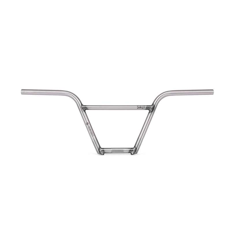 SALT PRO 4 Piece Handlebar in chrome, seamless full chromoly, with 9" or 9.5" size options, featuring backsweep and upsweep.