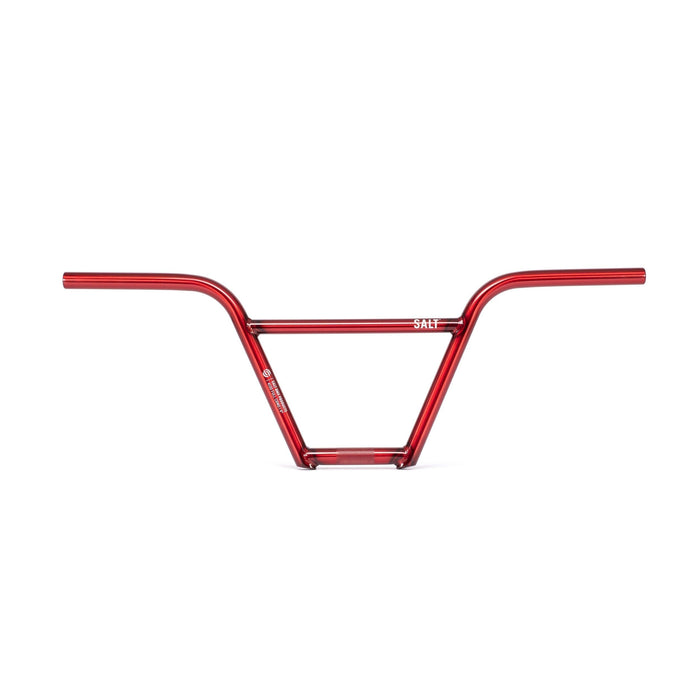 SALT PRO 4 Piece Handlebar in Translucent Red, seamless chromoly, 29.5" wide, 9.5" height, 11.5° backsweep.