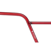 SALT PRO 4 PIECE HANDLEBAR in translucent red, made of full chromoly, featuring seamless construction and various rise options.