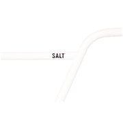 Salt Classic 4-piece handlebar in white full chromoly with 9-inch rise and Salt logo.