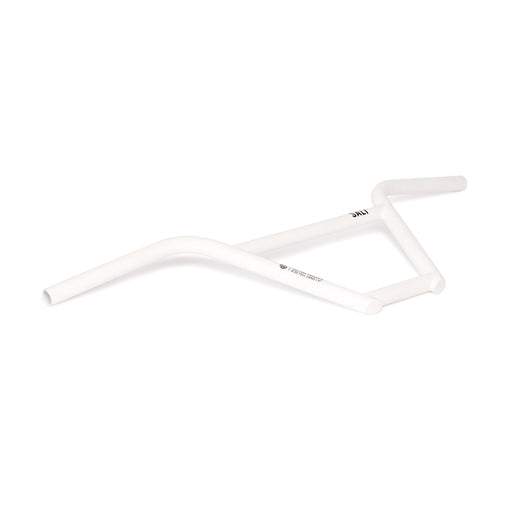 Salt Classic 4-piece handlebar in white full chromoly with 9-inch rise and 11.5° backsweep for BMX bikes