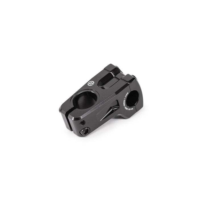 Salt Pro Frontload Stem in black with wide faceplate and STC clamping for improved grip.