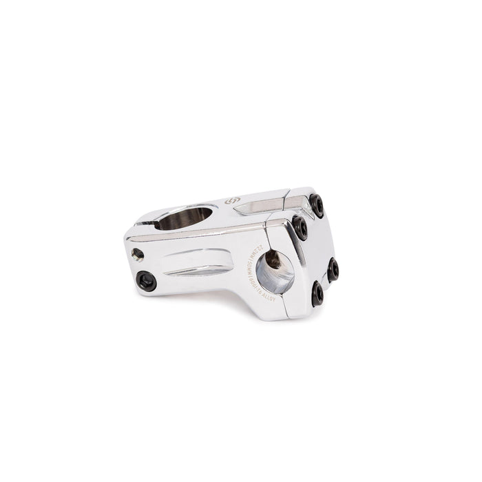 Silver SALT PRO Frontload Stem with wide faceplate and STC clamping, made from Alloy 6061-T6.
